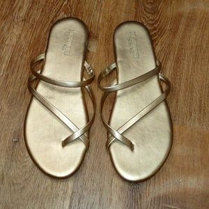 Gold Strappy Sandals